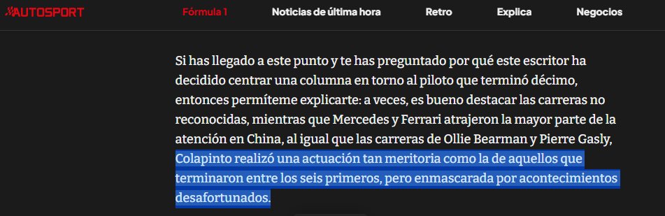 Nunca estuvimos tan de acuerdo con Autosport. Será que vieron mi programa de ayer en #mundovelozal