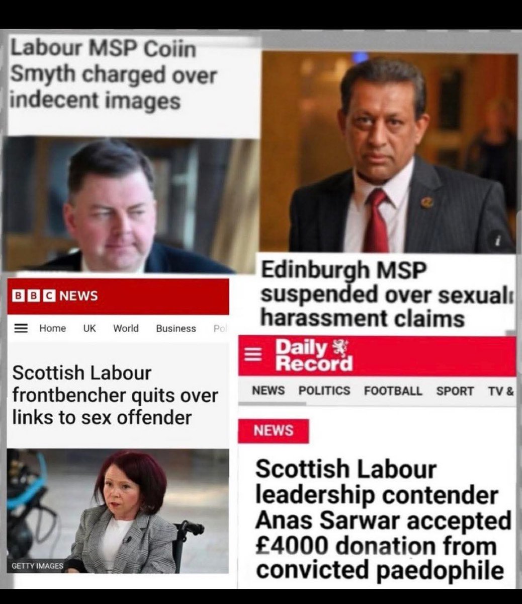 <a href="/ScottishLabour/">Scottish Labour</a> Labour failing to stop all the pervs, liars in there scandal-ridden Labour Party.🤢 A vote for Labour is a vote for these disgusting charlatans