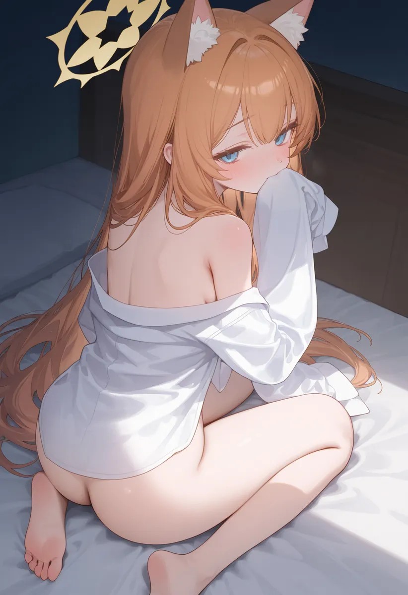 🧡- Nyah! N..nyon je faisais rien du tout... Frappe avant d'entrer..idiot...