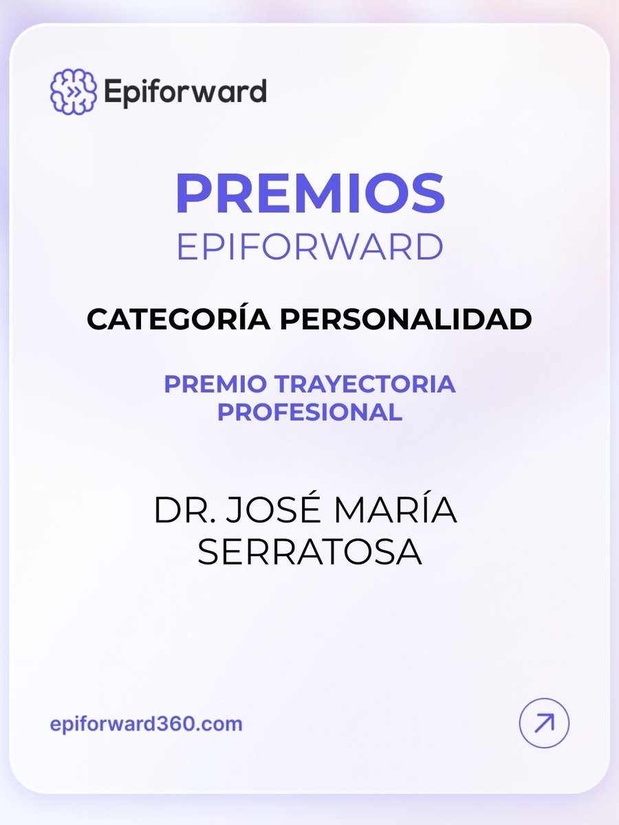 fedeepilepsia's tweet photo. 🏆 𝗣𝗿𝗲𝗺𝗶𝗼𝘀 𝗘𝗽𝗶𝗳𝗼𝗿𝘄𝗮𝗿𝗱
👤 Categoría Personalidad
🎓 Premio Trayectoria Profesional
👏 Ganador: Dr. José María Serratosa
#Epilepsia #Epiforward #TrayectoriaProfesional #FEDE https://t.co/Hg7HVln3hS