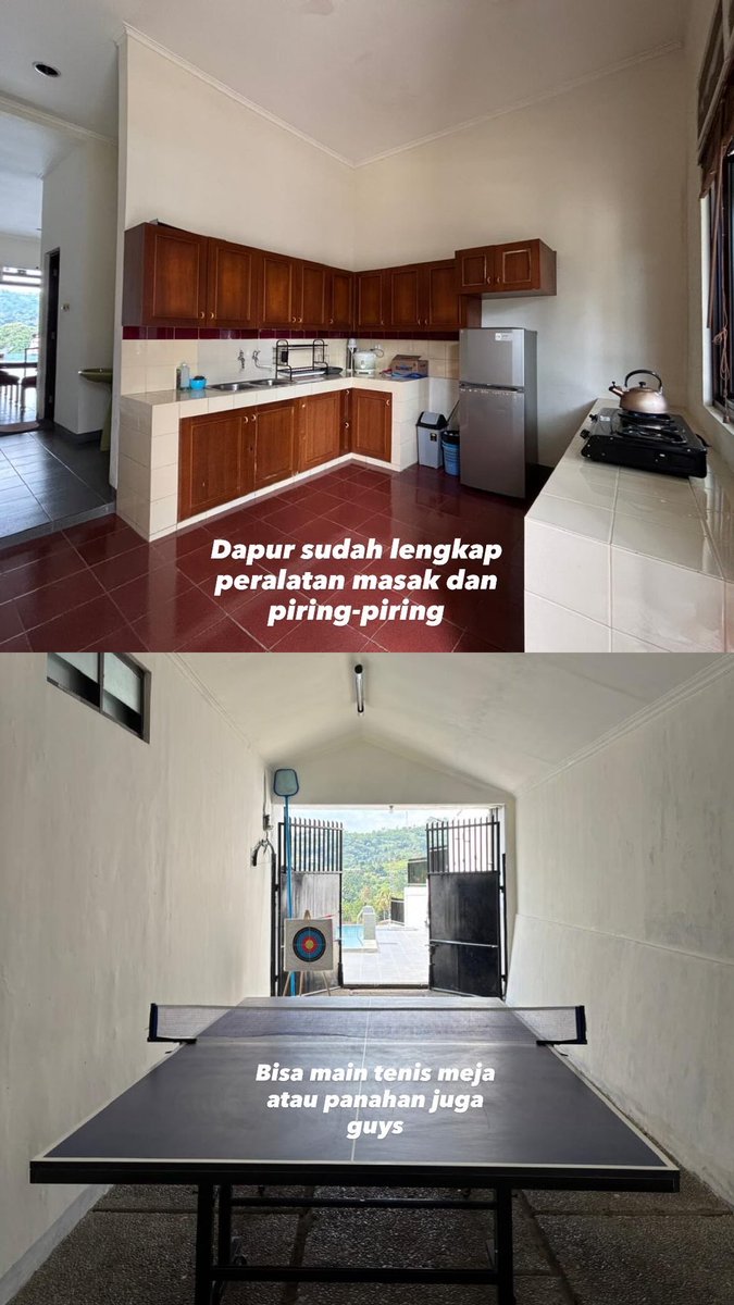 akireda_'s tweet photo. Hi warga thread yg budiman, siapa tau ada yang mau liburan bareng keluarga, teman, kolega, dll, boleh bgt cek “Villa Loli” di Puncak, Bogor.

Tempatnya luas, nyaman, adem, lengkap juga segala fasilitasnya.

Kindly DM me for loc, details, and price ✨
#villa #holiday #villapuncak https://t.co/YPTg8Ar1Og