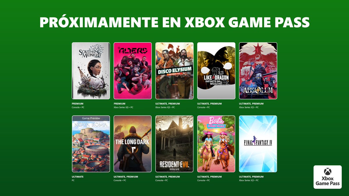 Xbox Game Pass LATAM tweet media