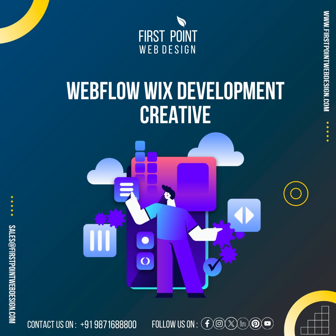 firstpointwebs's tweet photo. Build Stunning Websites with Webflow &amp; Wix!
Looking to create a modern, creative, and high-performing website? We specialize in Webflow &amp; Wix development that blends design creativity with powerful functionality. From sleek layouts to responsive designs . https://t.co/o7SURhWT8s