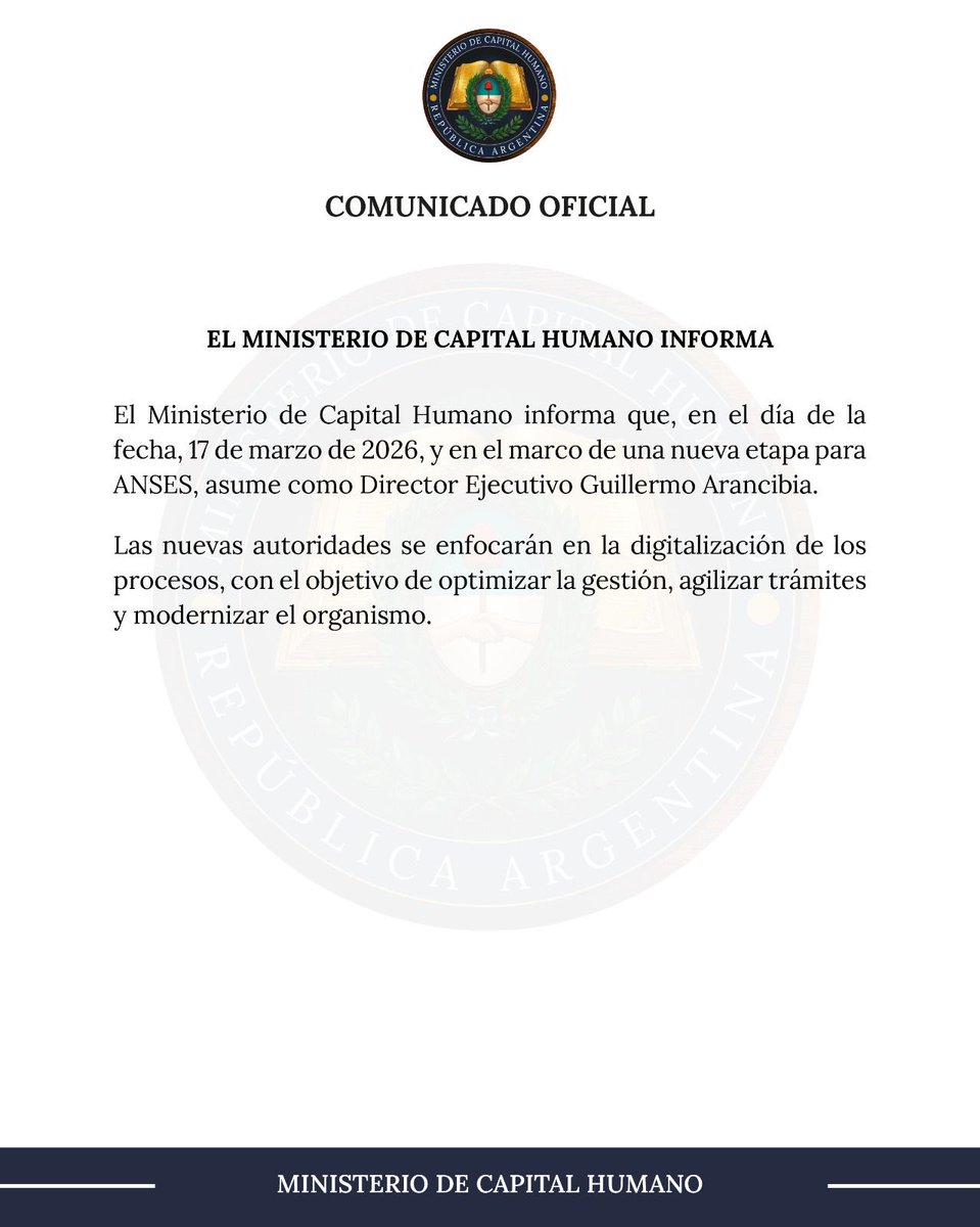 Ministerio de Capital Humano tweet media