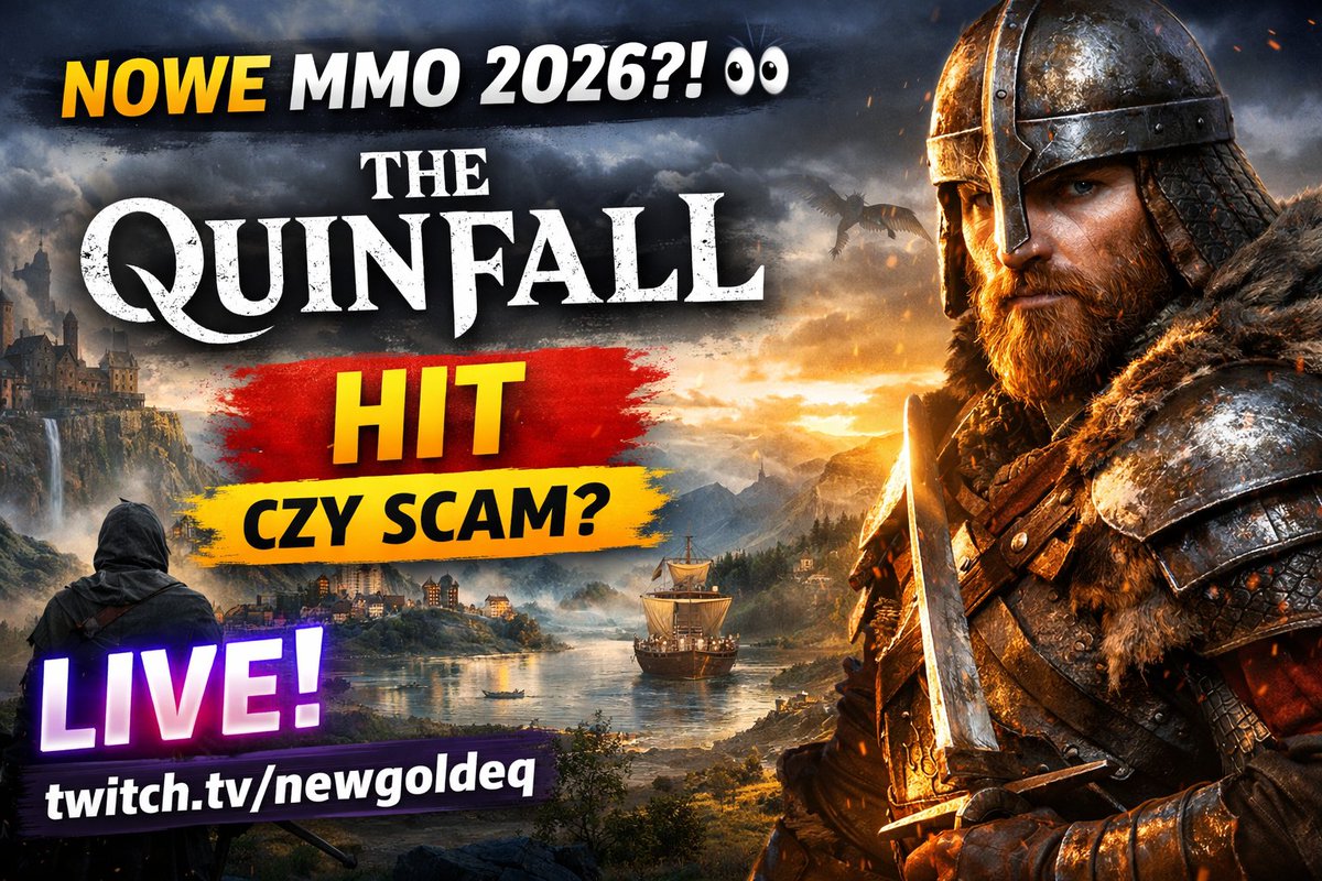 GoldeQu's tweet photo. 🔥 START LIVE!
Nowe MMO 2026?! 👀
Sprawdzam The Quinfall od zera – hit czy totalny niewypał?
Wbijaj, pogadamy i ocenimy razem 👇
https://t.co/griXuzPySm
#TwitchPL #PolskiStreamer #StreamingPL #Gramy #MMO #GamingPL #dotlive https://t.co/jwhIeYQG2D