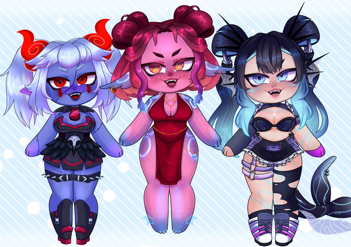 wyvernry's tweet photo. three of them #live2d #chibi https://t.co/9Xdfadk9BQ