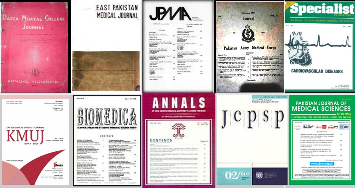 PAME_Pak's tweet photo. A few journals from #Pakistan, including a couple journals published from #EastPakistan (#Bangladesh)

History of Medical journals of Pakistan https://t.co/UMHEaavh9h