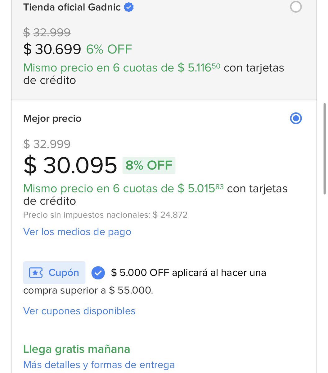 vmenditto's tweet photo. 🧉 TERMO Gadnic 1.3 litros 

Termo South Port By Gadnic 2 Picos Cebador 1,3 Litros Boca Ancha Doble Pared Aislante
✅ 6 cuotas sin interés
✅ $30.095

link 🔗 
https://t.co/daCPMaJOoe https://t.co/WjukNAG1WK