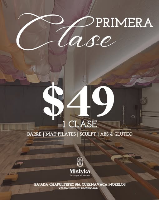 24_morelos's tweet image. COMIENZA A EJERCITARTE EN MISTYKA STUDIO ✨

Descubre la experiencia de entrenar en #MistykaStudio, un espacio donde cada movimiento conecta con tu energía, fortalece tu cuerpo y transforma tu día.

💫 Barre
💫 Mat Pilates
💫 Sculpt
💫 ABS &amp;amp; Glúteo

Aprovecha la #promoción de