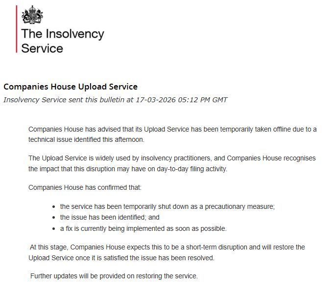 DavidMenziesCA's tweet photo. ⚠️Further issues appear to have been identified with Companies House filing services following the WebFiling security issue identified late last week.
@ICASaccounting #practicesupport #companieshouse https://t.co/JlEjXOmCT1