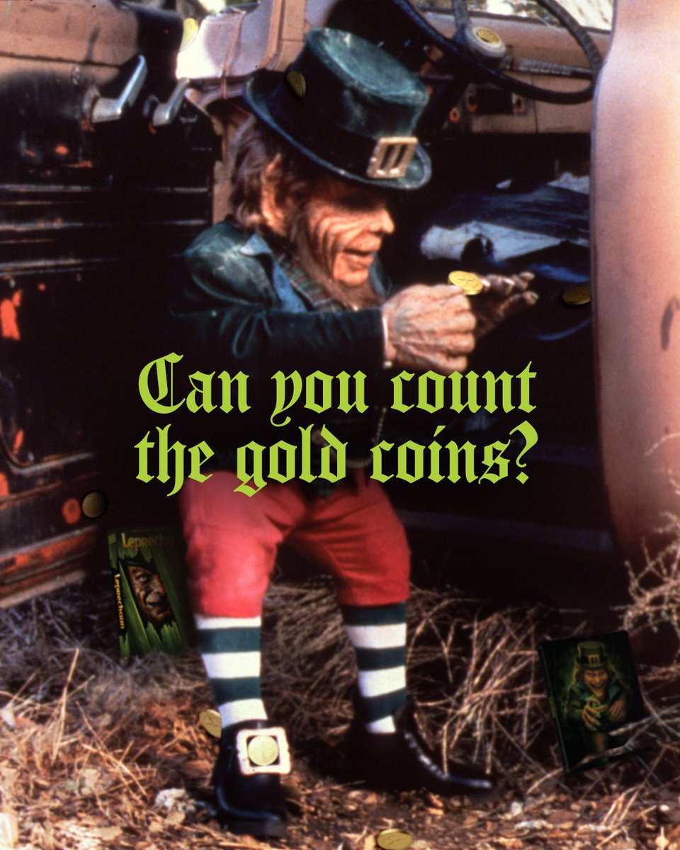 LionsgateHorror's tweet photo. Better find the coins before he notices they’re gone. Happy St. Paddy's Day from #Leprechaun! 🍀 https://t.co/vMfzyTGvPt