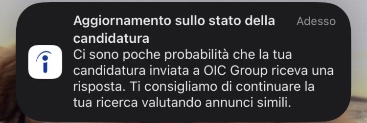 Senti Indeed, già non trovare lavoro è un trauma, se poi mi mandi codesta negatività non ne usciamo più…