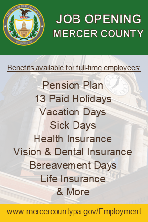 The Mercer County Domestic Relations Section is seeking a Full Time Enforcement Officer/UIFSA Officer. Applications will be accepted until the position is filled. More details can be found on the website: mercercountypa.gov/Employment/Job…