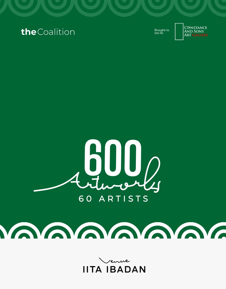 "The  Coalition" 💯 arrives in Ibadan, the city of first ✅ hosted by  Constance And Sons Art Gallery at the prestigious International  Institute of Tropical Agriculture (IITA) 🔥 🔥 

In April, a vibrant convergence of creativity features emerging and rising Artists.
#artlovers