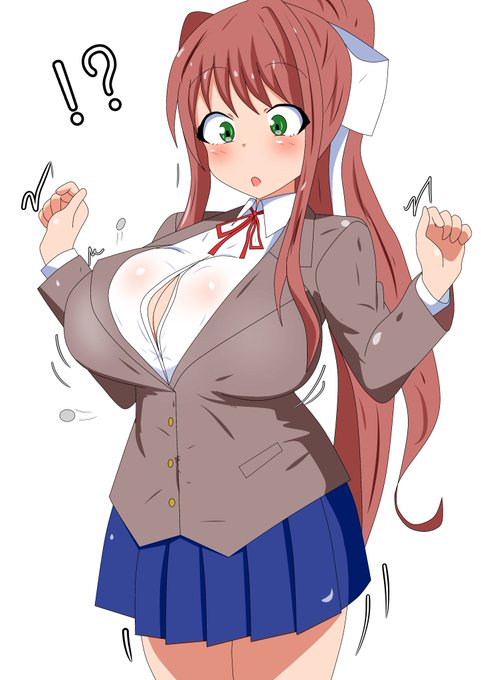 Fat Monika.   
#DDLC #ドキドキ文芸部
 #DokiDokiLiteratureClub #DDLCfanart 