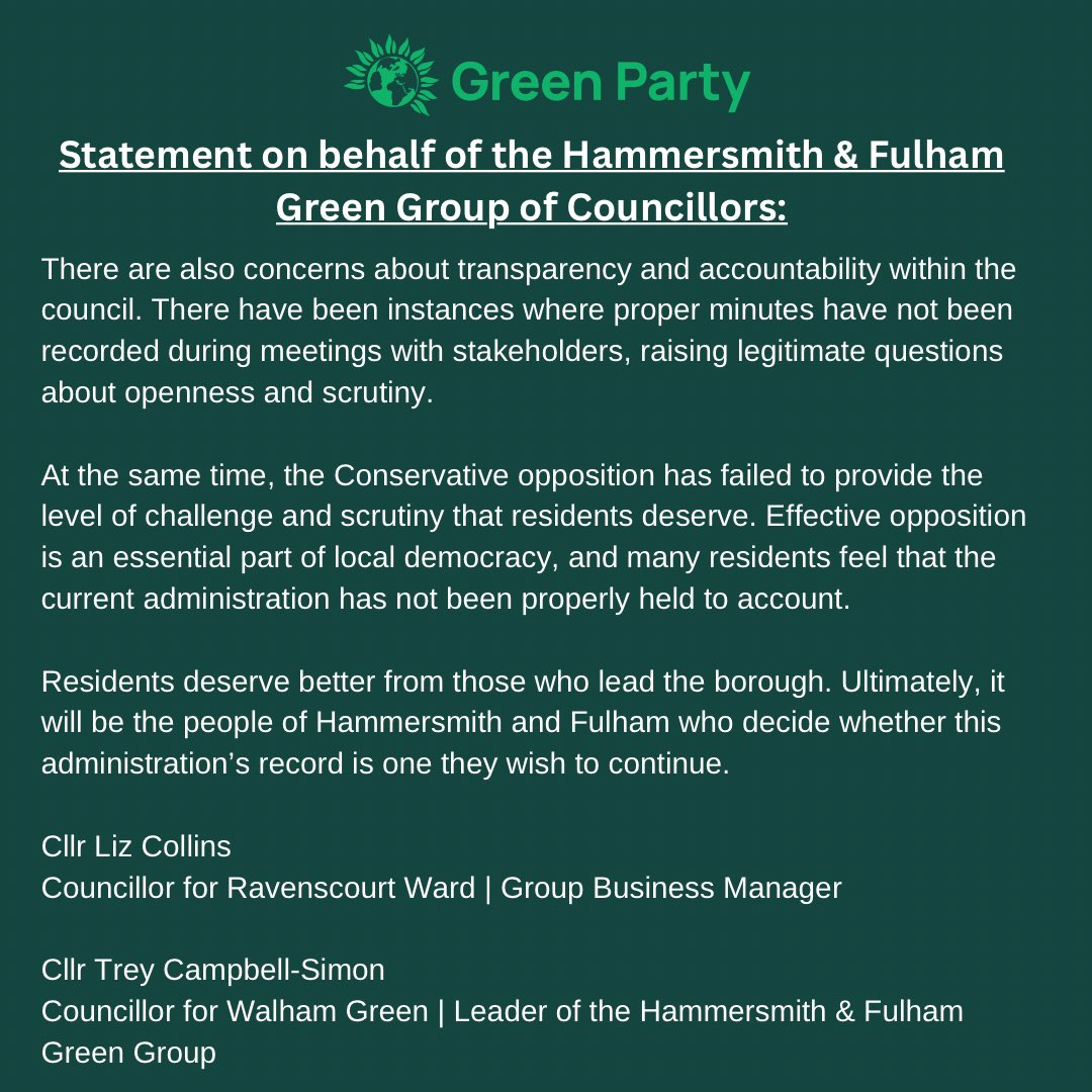 Hammersmith & Fulham Green Group tweet media