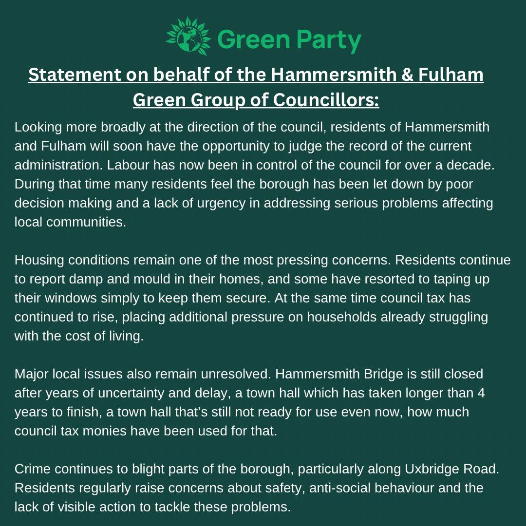Hammersmith & Fulham Green Group tweet media