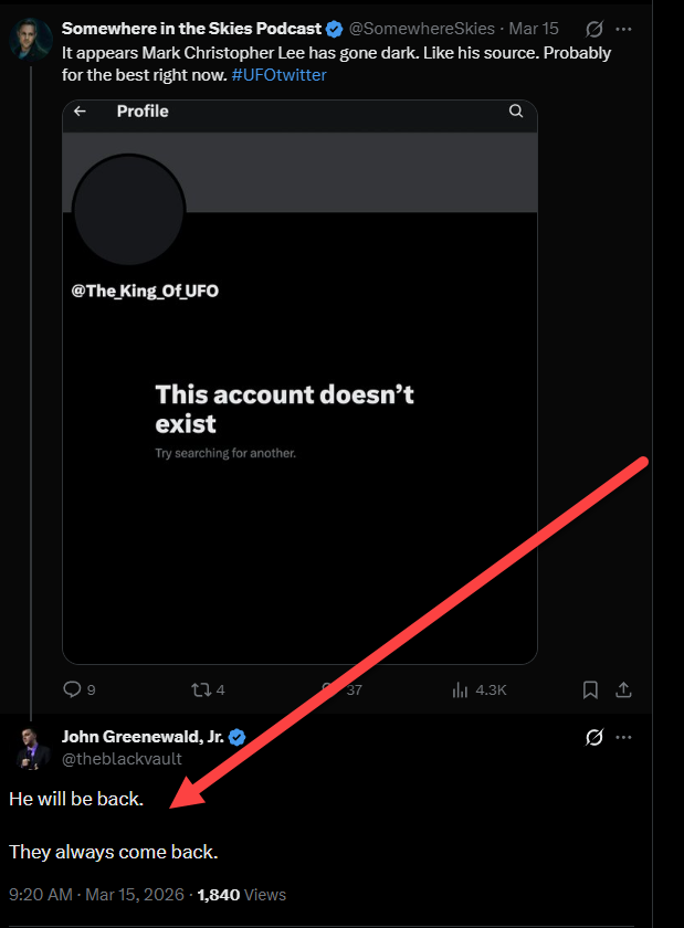 John Greenewald, Jr. tweet media