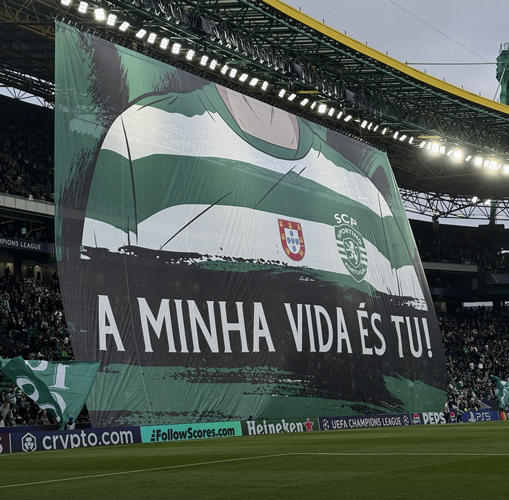 GradaBpro's tweet image. El tifo del Estádio José Alvalade para el Sporting CP vs Bodo/Glimt.

📢 Eres mi vida