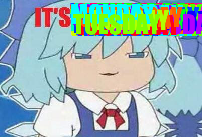 Cirno tells you what day it is tweet media
