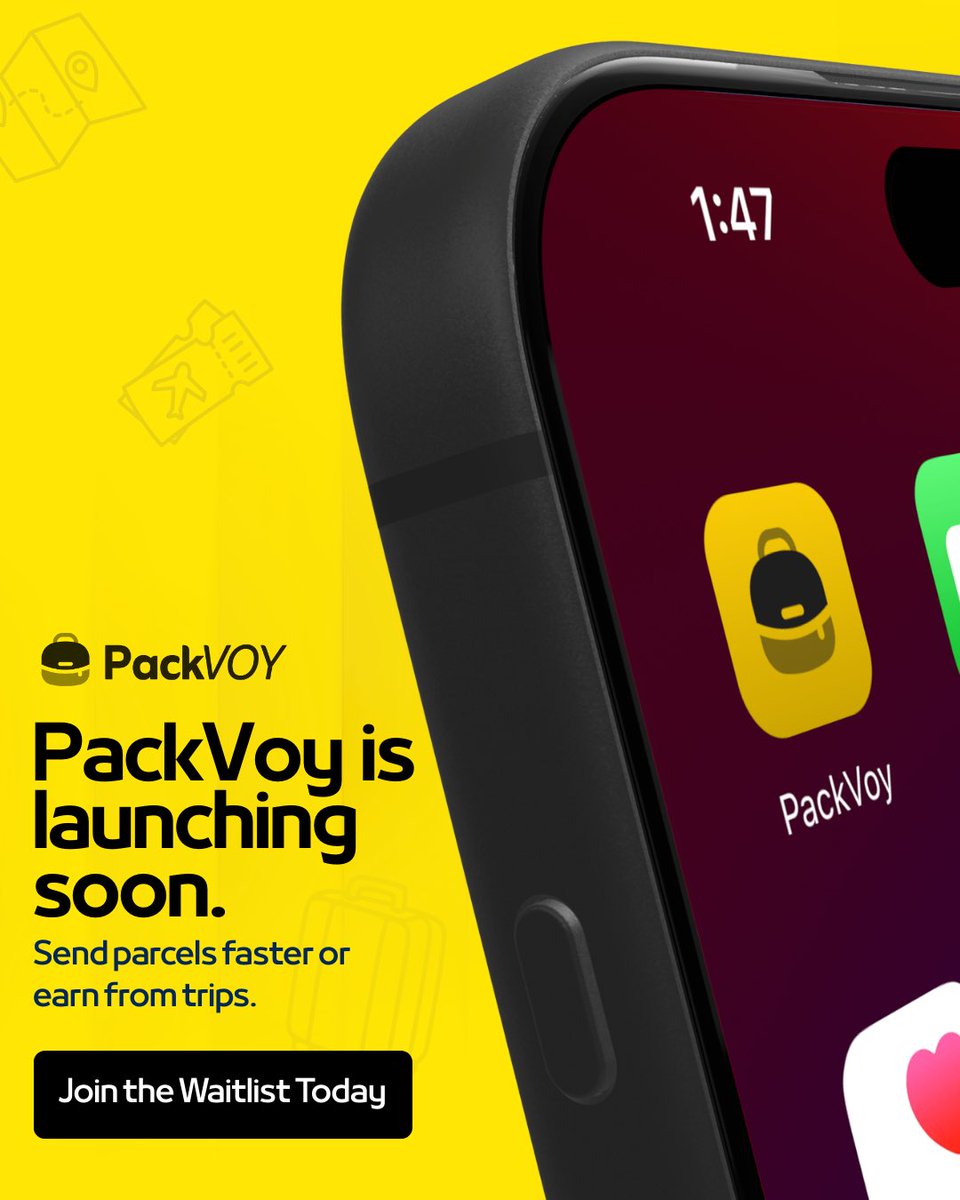 RealMibanti's tweet photo. Send smarter, earn from every trip — PackVoy is almost here. Join the waitlist today!
🔗: https://t.co/PYFB1ei6Av
#PackVoy https://t.co/o59NacA39O