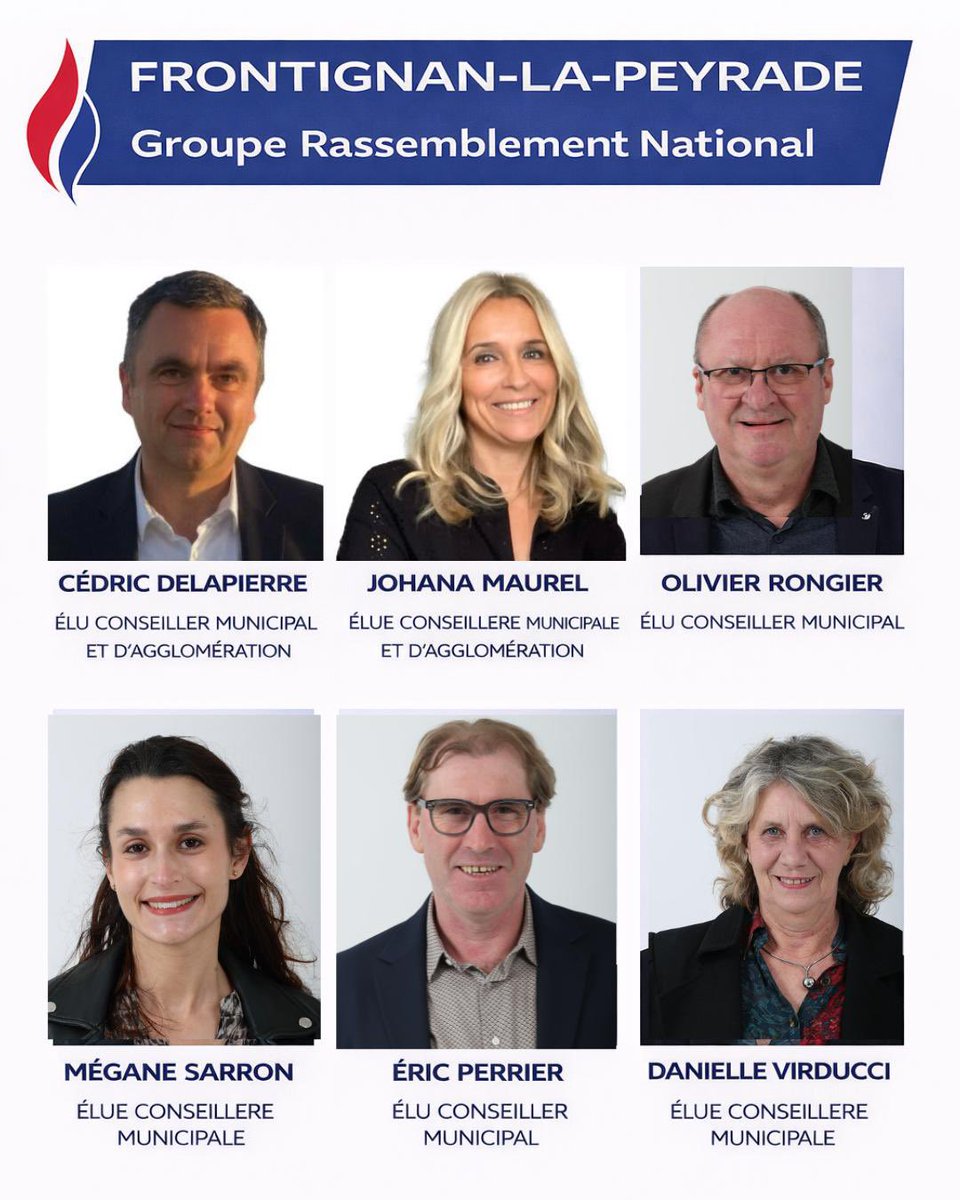 JohanaMaurel's tweet photo. 🇫🇷Voici la liste officielle, des conseillers municipaux 100% #RassemblentNational élus au conseil municipal de Frontignan-la-Peyrade.
#RN_Herault Nous sommes prêts!!! https://t.co/qk2SL5zBtM
