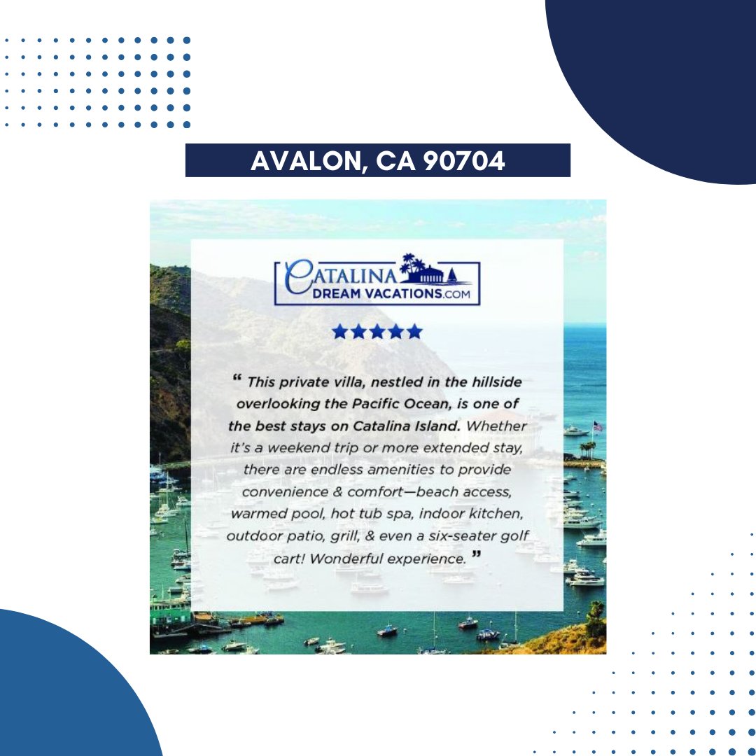 Escape to this private Catalina Island villa with breathtaking ocean views. Enjoy beach access, a heated pool, a hot tub, a full kitchen, an outdoor patio, a grill, and a six-seater golf cart. Book now!
#VacationRental #CatalinaDreamVacations
catalinadreamvacations.com