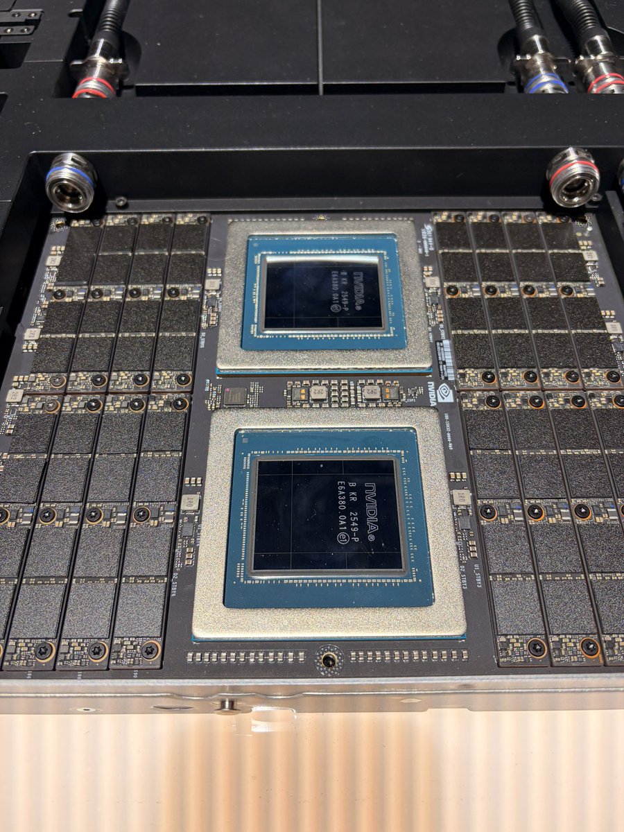 Vera CPU tray. 8 CPUs per tray total 256 CPUs per rack. 64 Bluefield ...