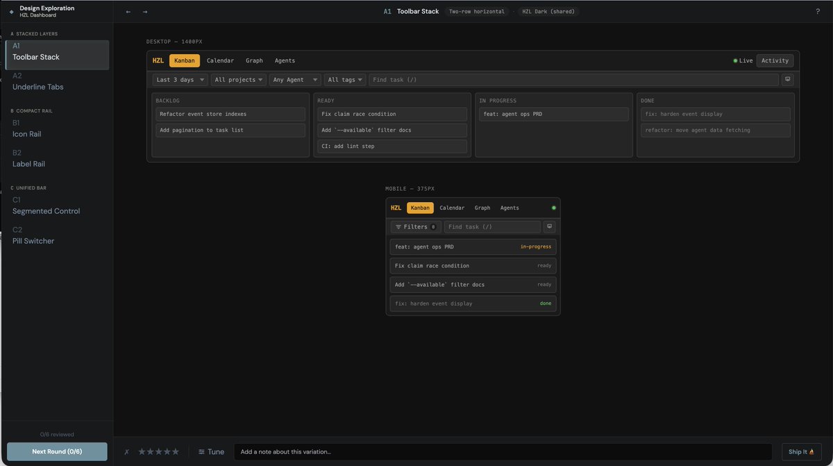 trevin's tweet image. Coincidentally i've played with exactly this idea recently.  It works really well for entire pages, features and components.  It faciliates the loop with the agent by having you score it and iterate. Likely bringing a version of this to #compoundengineering soon as a test with