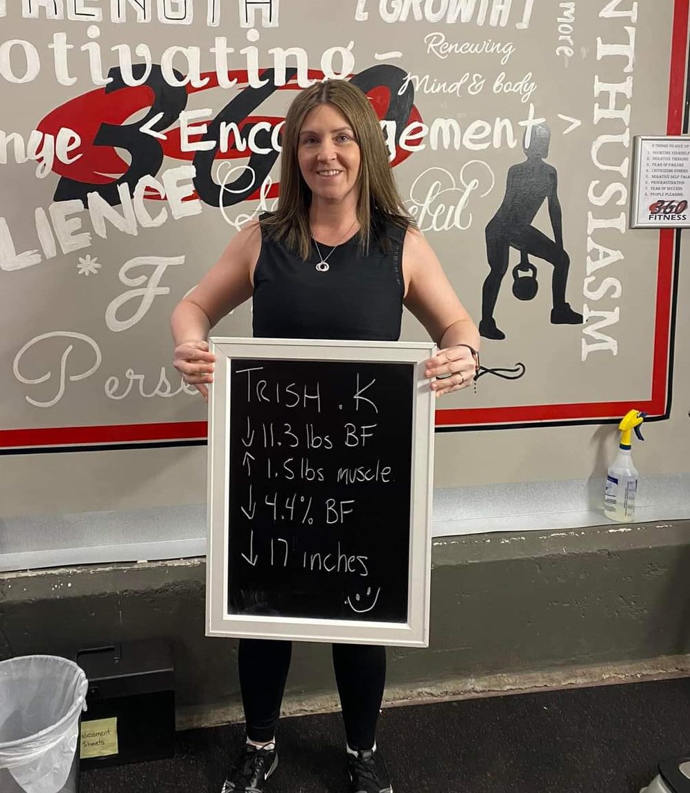Client Spotlight ⭐

Trish K took to the challenge and did amazing!! 

I am so proud of her!! 

Over the six weeks Trish was able to drop 11.3lbs of BF, 17 inches, 4.4% BF and put on 1.5lbs of muscle 💪

Absolutely amazing 🙏🙏

- Coach Mike

===
Learn ... 360fitness.ca/6weeks