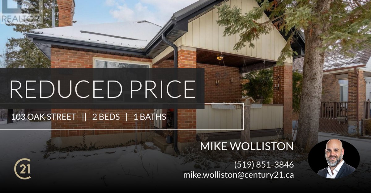 wolly76's tweet photo. 📍 Reduced Price 📍 This recently reduced home at 103 Oak Street in London East (east M) won't last long, so, don't wait to set up a showing! Reach out here or at (519) 851-3846 for more information! https://t.co/Ha5Tz0X93D https://t.co/baOH2xygx5