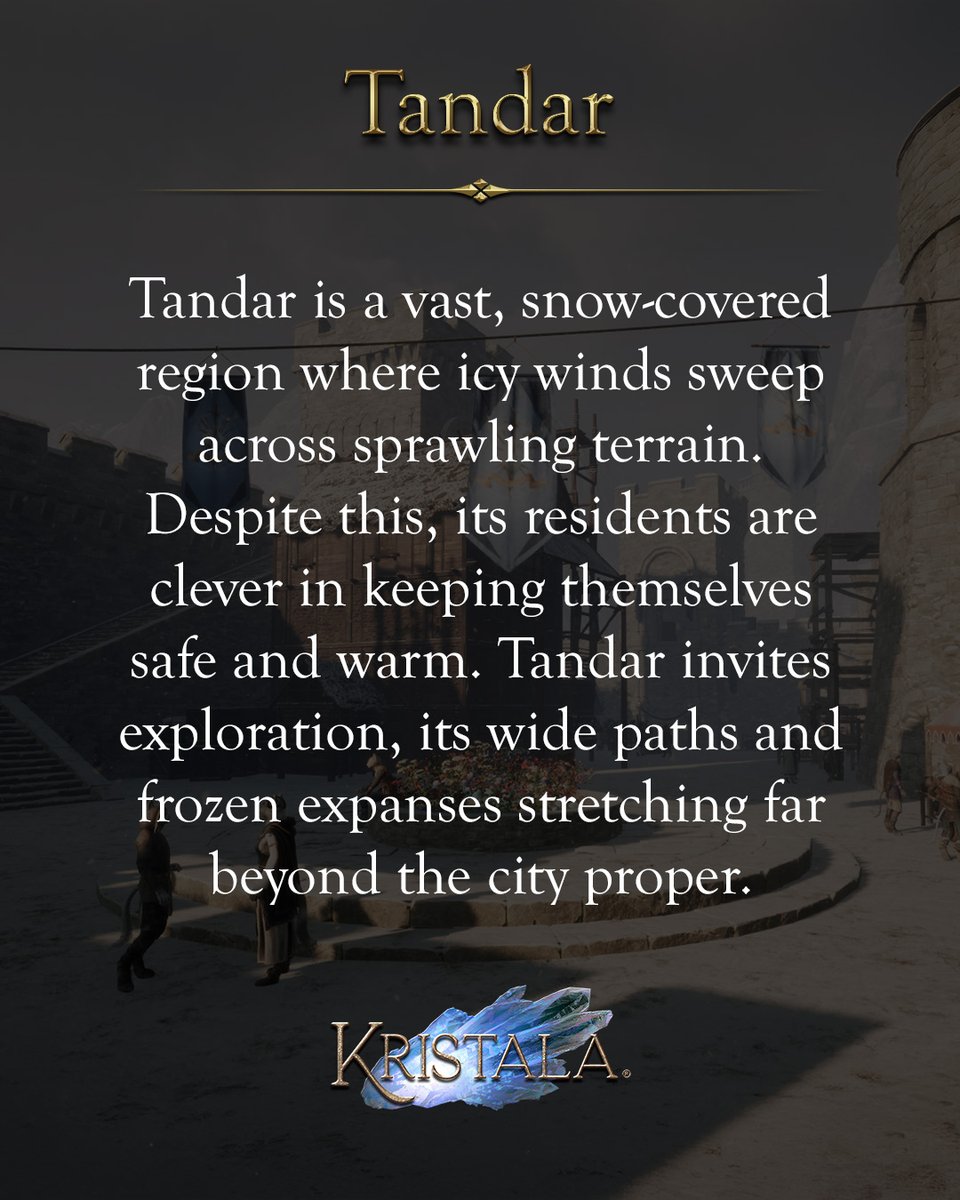 ACS_Games's tweet image. Exploration levels up in Tandar, where Ailur's tundra-dwelling ice clan thrives. Traverse the region's plentiful pathways in style with your trusty canine steed.

#kristala #tandar #lore #openworld #arpg #rpg #indiedev