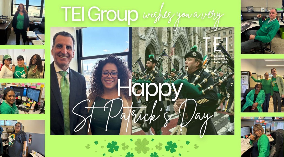 TEI_Group's tweet photo. Happy St. Patrick’s Day! ☘️ https://t.co/uFL8FCRAcZ