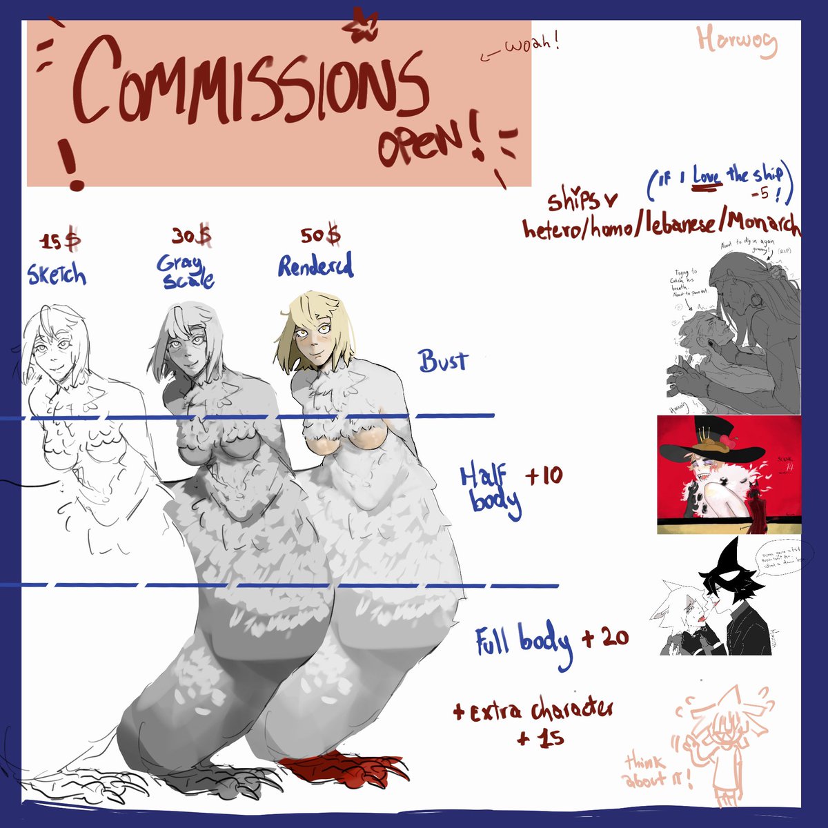 Harwog's tweet photo. Hi! I’m new at this,
OPEN FOR COMMISSIONS‼️
Dm me if interested, will close them when reached a certain number.
Likes and retweets are highly appreciated!
#commission #commissionopen #commissionsopen https://t.co/qvJsSUI4sW