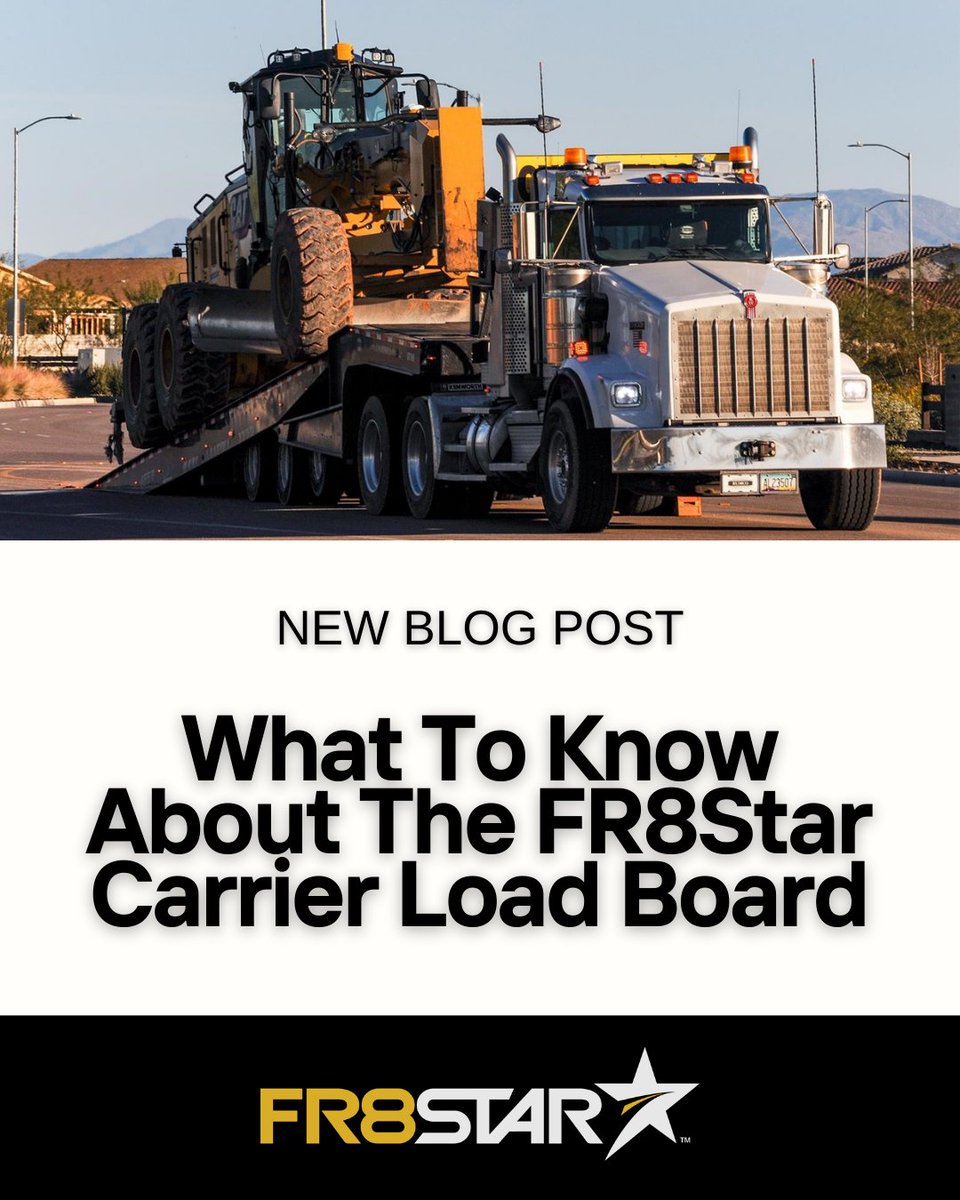 TheFR8Star's tweet image. 🚛Looking for the right loads to keep your trucks moving? The FR8Star Carrier Load Board helps carriers find equipment-hauling opportunities faster and more efficiently.⚡

Learn more here ➡️ ow.ly/m0IW50YuZNC

#FR8Star #LoadBoards #Carriers #EquipmentHauling