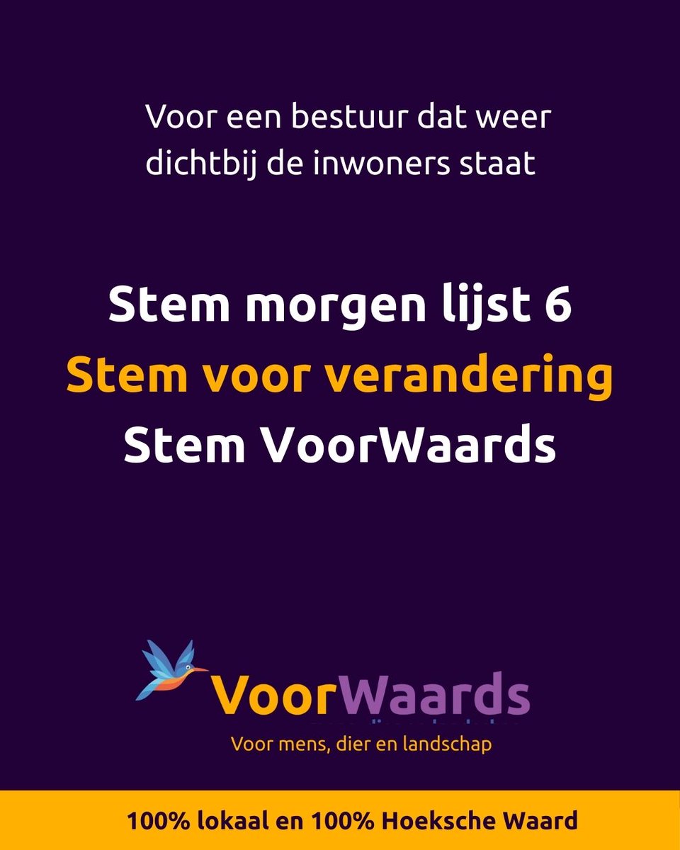 VoorWaards Hoeksche Waard tweet media