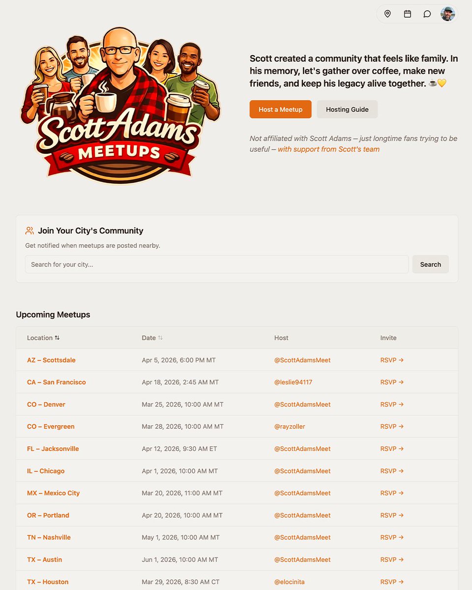 Scott Adams Meetups tweet media