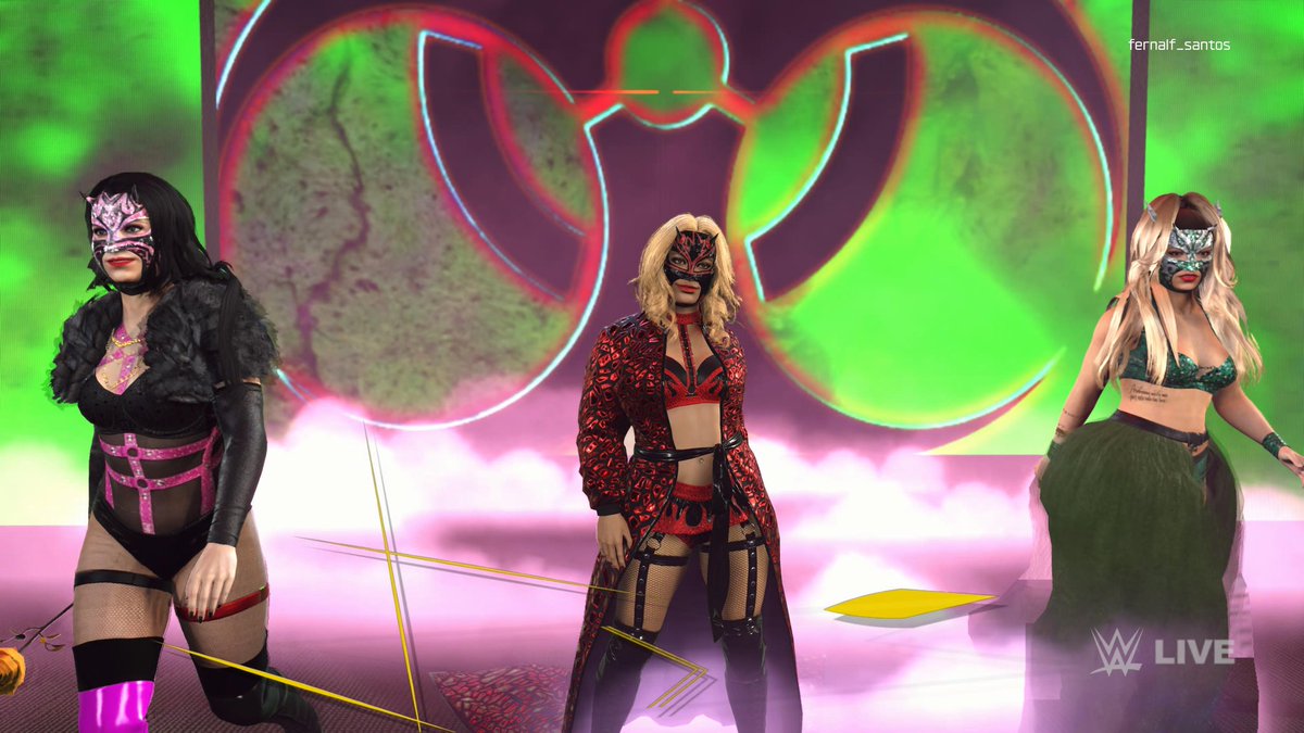 fernalfcaws's tweet photo. Las Toxicas It's now complete. La Hiedra and LADY Maravilla can be found on community creation ( ps5 and Xbox). 
#palladoxcaw
#wwe2k26 
#Lastoxicas https://t.co/RlOz1zSSdl