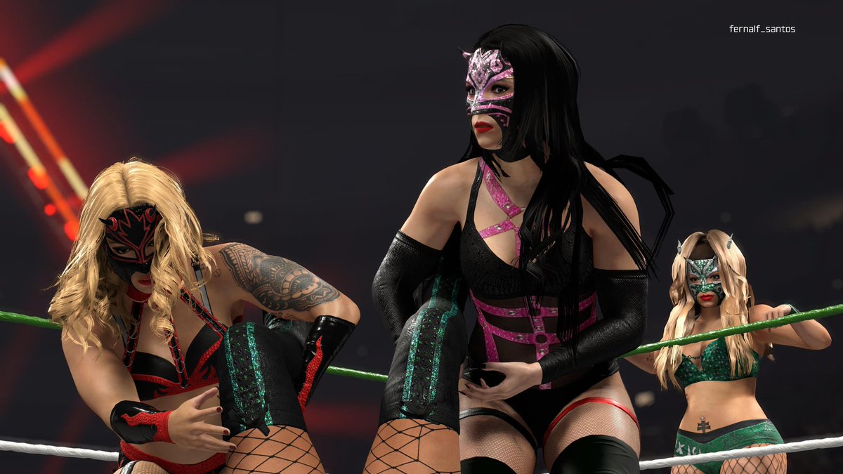 fernalfcaws's tweet photo. Las Toxicas It's now complete. La Hiedra and LADY Maravilla can be found on community creation ( ps5 and Xbox). 
#palladoxcaw
#wwe2k26 
#Lastoxicas https://t.co/RlOz1zSSdl