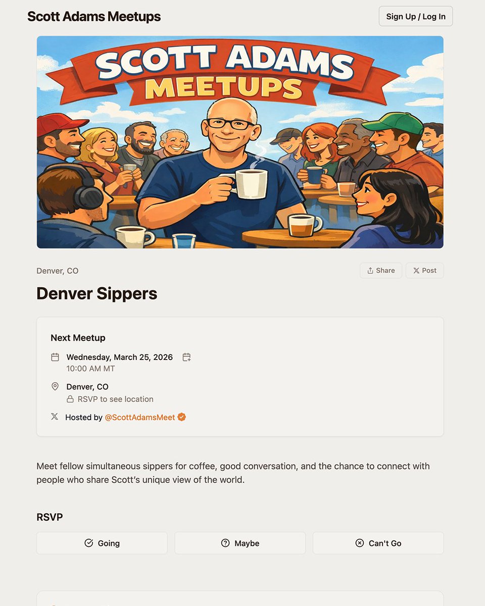 Scott Adams Meetups tweet media