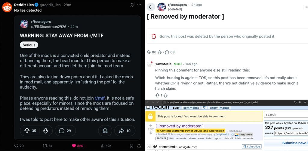 Reddit Lies tweet media