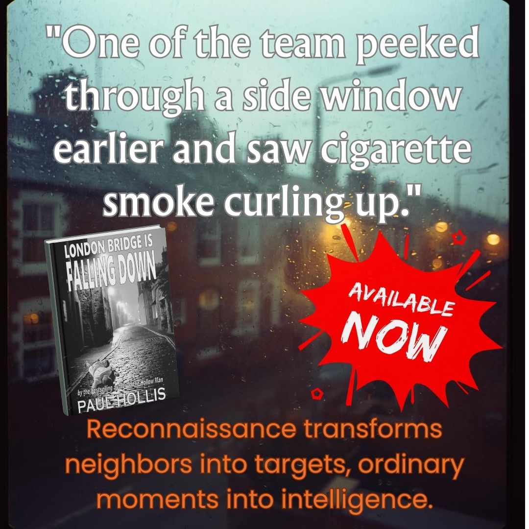 HollowManSeries's tweet photo. Operations succeed or fail based on team trust. London Bridge explores that reality. https://t.co/aM69jvuc7X #LondonBridgeIsFallingDown #PaulHollis #SpyThriller #IRAThrillers #EspionageFiction #ThrillerBooks https://t.co/ilgopypaQw