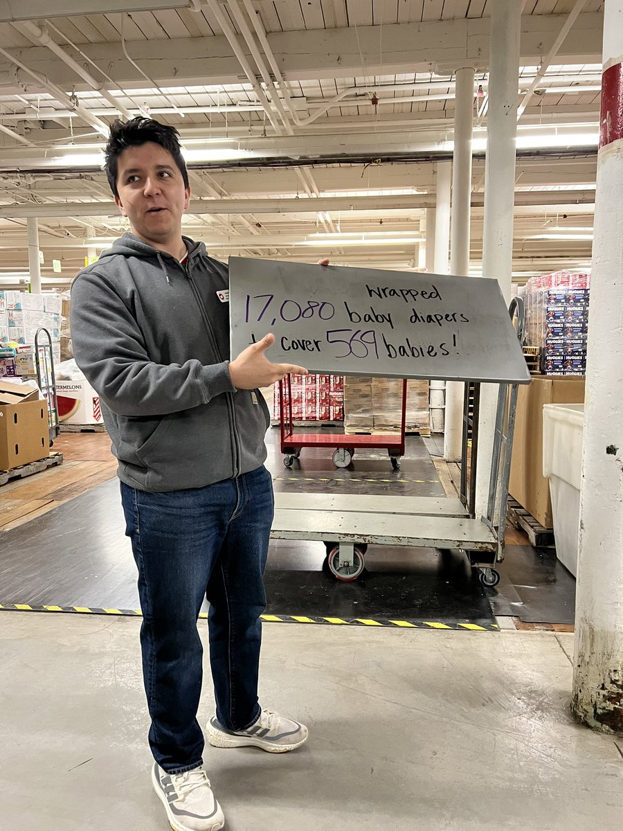 TeachStanley's tweet photo. GHMS AVID volunteered at Diaper Bank NC today. We wrapped 17,080 diapers to cover 569 babies! @GHMS_Grizzlies #avid #servicelearning https://t.co/1PvMDYKLj5