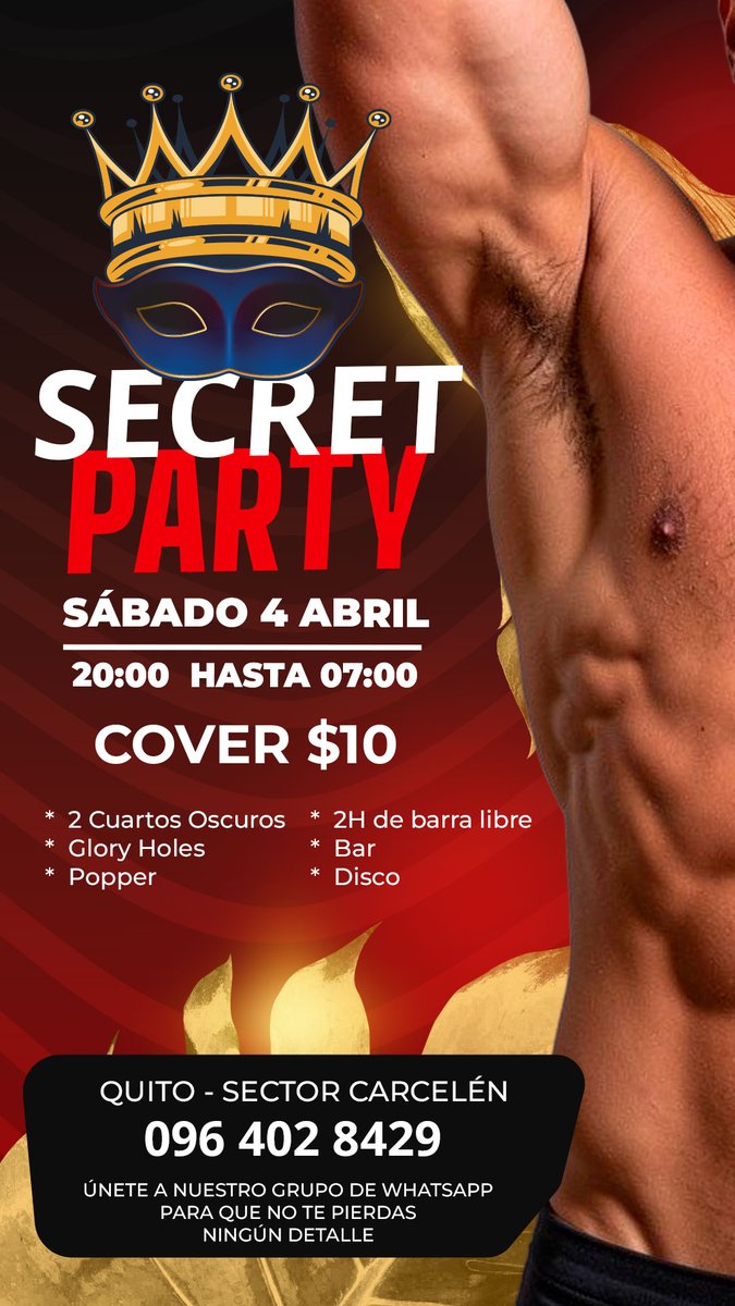 SecretPartyuio's tweet photo. 🤤🍆Aquí comienza algo diferente, algo fuera de lo común.
Un espacio creado para personas abiertas, respetuosas y listas para vivir una noche sin prejuicios. 🖤
#uiogay @Durangofi219 @BearHunter2023 @crissandres1994 #megaorgy https://t.co/6wM8OXky7H