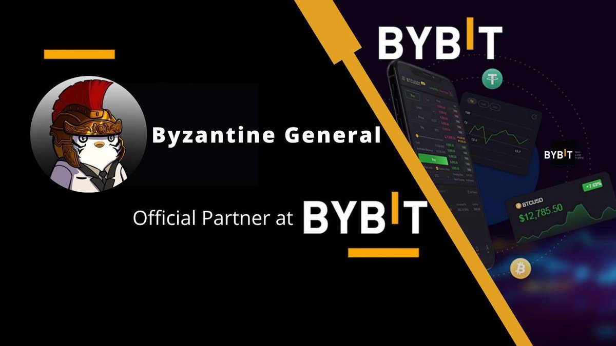 ByzGeneral's tweet photo. I'm now an official partner of @Bybit_Official / @BybitEU :)

For my European friends I have the following campaign offer if you sign up with my referral link: Deposit $100 USDC, Get $50 USDC + up to $5,000 USDC Deposit Blast-Off Rewards.

https://t.co/MSADIJ3gan https://t.co/3dfYkmiBo4