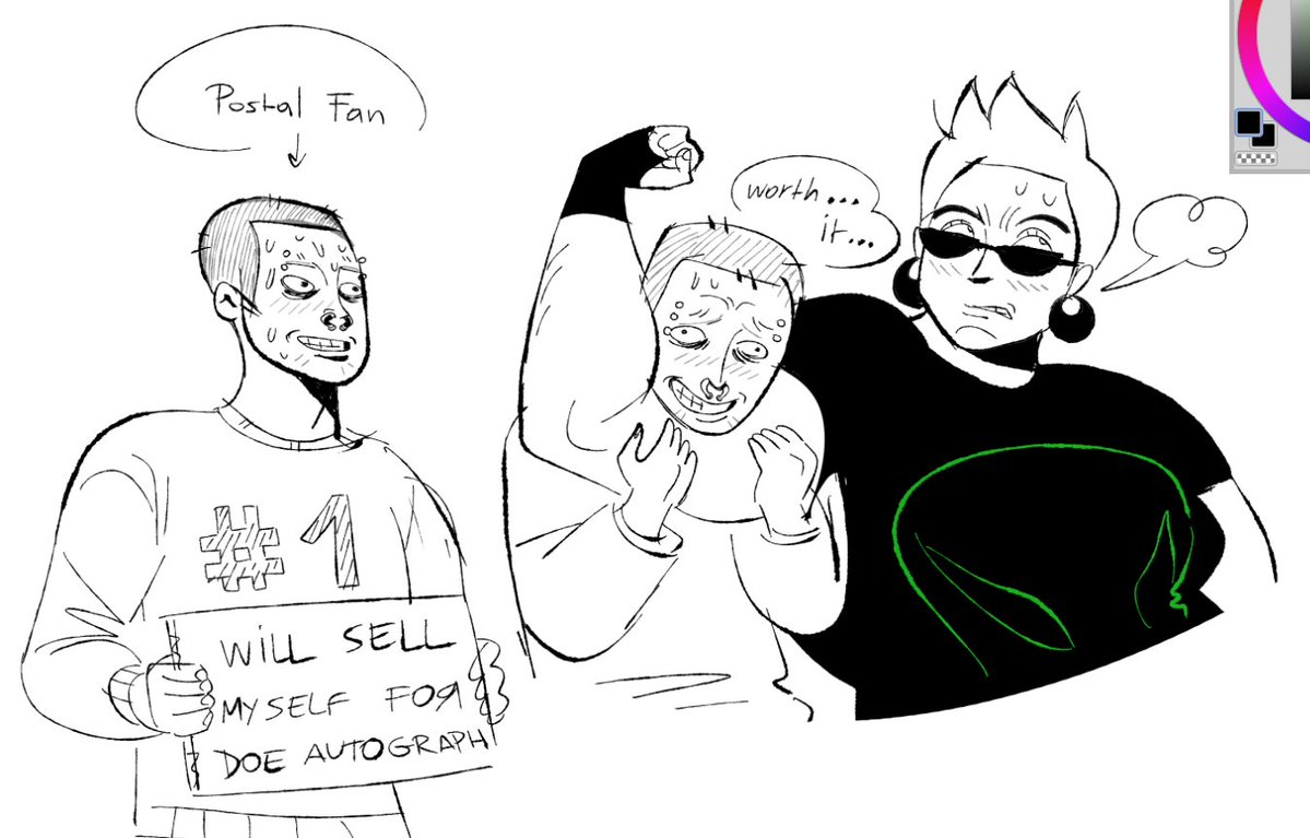 hopping on dis selfshipping shit. this is my sona, he's a huge postal fan