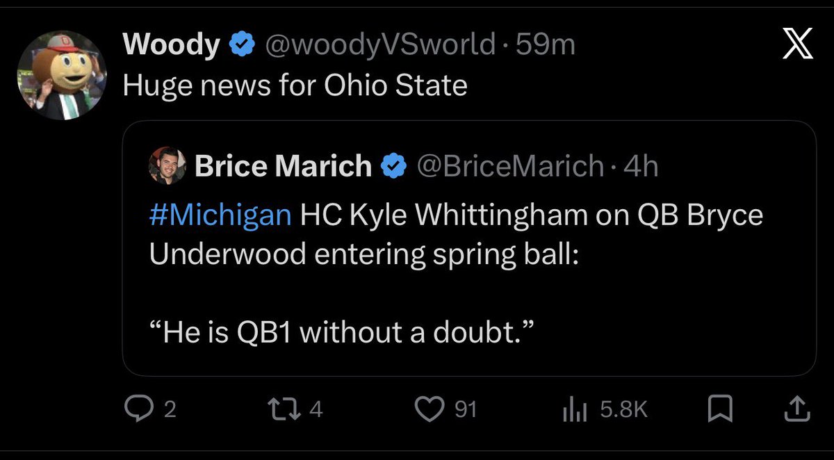 Underwood 4 Heisman tweet media