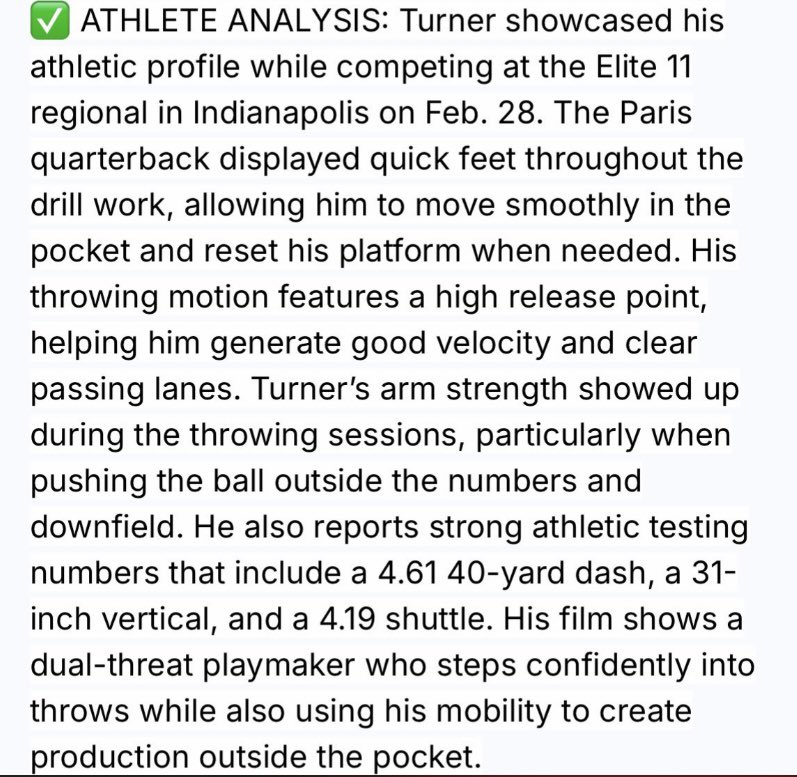 Guy Turner 2027 QB/ATH tweet media