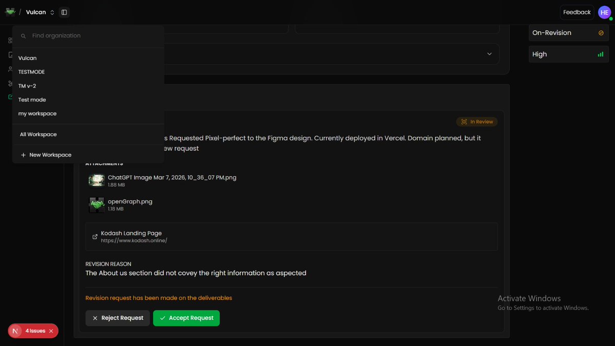 Gozy_Dev's tweet photo. Kodash Update 
Payment will be automatically released to the freelancer a few days after delivery if the client does not release the funds or make a revision request. If there are any issues, either party can raise a dispute #Buildinpublic https://t.co/qK2NFTHFoU