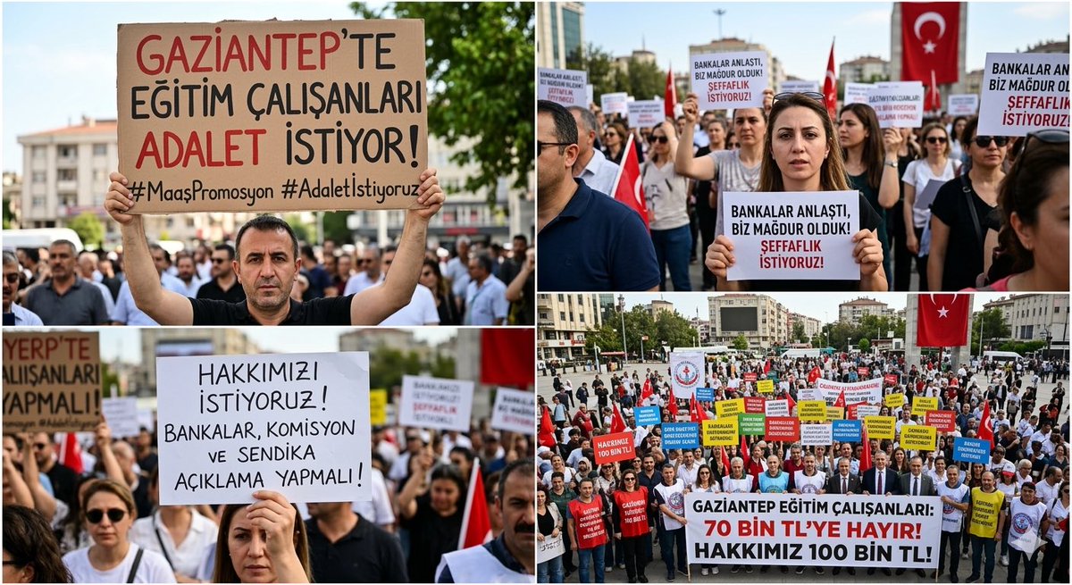 #gaziantepöğretmenlerimağdur
Türkiye genelinde 85 bin, 90 bin, 95 bin hatta 100 bin TL'lik promosyon haberleri gelirken, Gaziantep'teki bu düşük rakamlar kabul edilemez. Eğitim çalışanları olarak bu durumu sorguluyor ve hak ettiğimiz karşılığı istiyoruz!